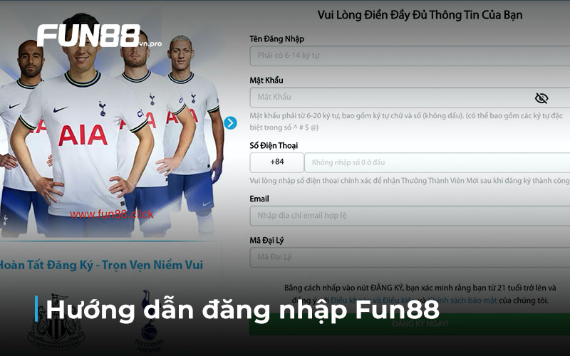 đăng nhập fun88