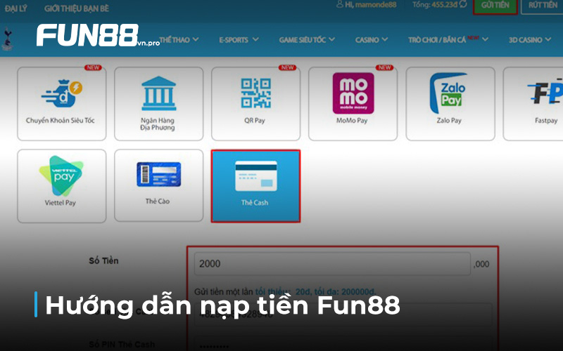 nạp tiền fun88