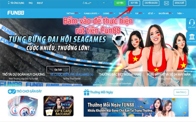 kinh nghiệm rút tiền Fun88 an toàn