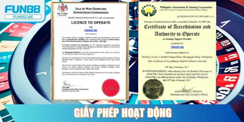 Giấy phép hoạt động